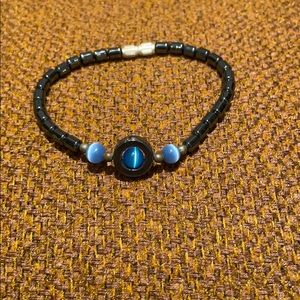 Black and blue space bracelet